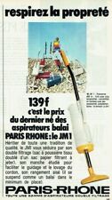 advertising 0421 1972 vacuum cleaner broom Paris-Rhone JM1