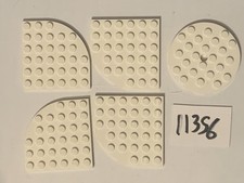 Lot De Pieces  Lego  Plaques Arrondies Blanches