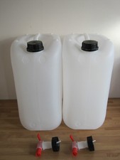 Récipient eau / cidre neuf de 25 litres Jerry Can qualité alimentaire avec robinet d'évacuation automatique