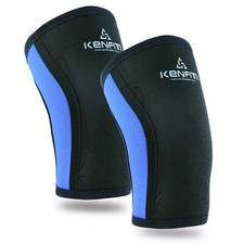 7mm Knee Sleeves Neoprene Compression Weightlifting Gym Fitness by KENFIT®