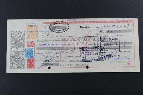 Ancien document bancaire - , sidol