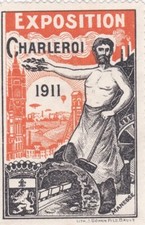 ANCIENNE VIGNETTE - BELGIQUE - CHARLEROI - EXPOSITION - 1911
