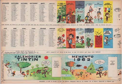 Tintin kuifje calendrier - tintin,