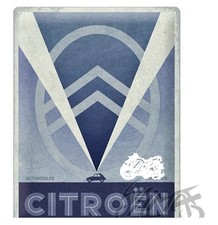 PLAQUE 30x40 CITROEN 2CV LOGO