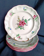 6 assiettes plates en faïence