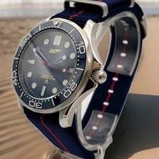 James Bond 007 'GOLDENEYE' Seiko TMI NH35A Auto Movt Blue Watch French NATO 100m