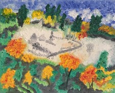 Magic Mountain Painting (2021) Oil on Canvas (33x41cm) François Martigné