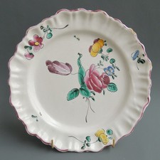Decor plate - small fire - earthenware of Moustiers/Varages - 18th century