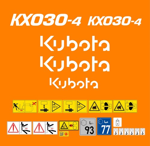 Ensemble autocollants kubota - d'autocollants,