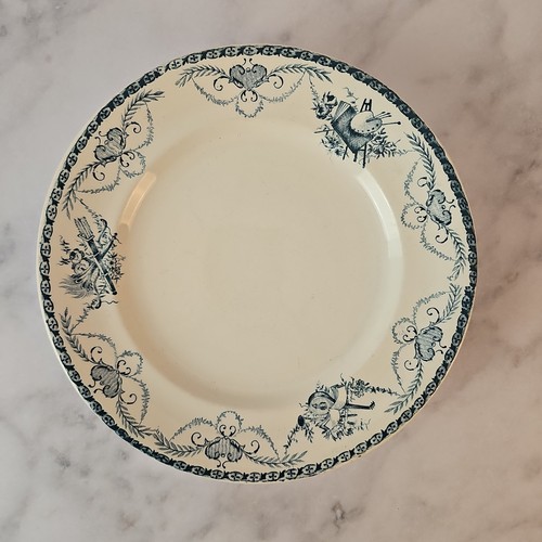 Assiette sur pied décor - assiette,
