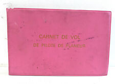 Old booklet flight log pilot map plane glider year 1980