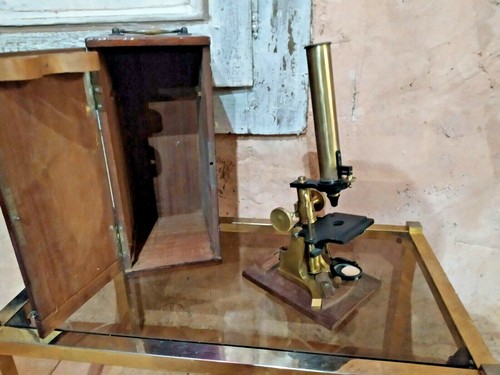 Microscope ancien bronze - en,