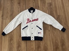 Vintage Felco Atlanta Braves Pinstripe Jacket Large