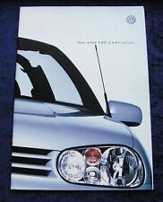 VW Golf 4 convertible brochure 02.1998