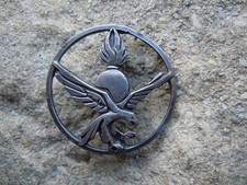 B 87 . GENDARMERIE . ALGERIE . COMMANDOS DE CHASSE . INSIGNE BERET . TRES RARE