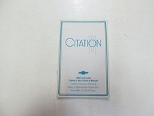 1983 Chevrolet Citation Propriétaires & Conducteurs Manuel Minor Décoloration