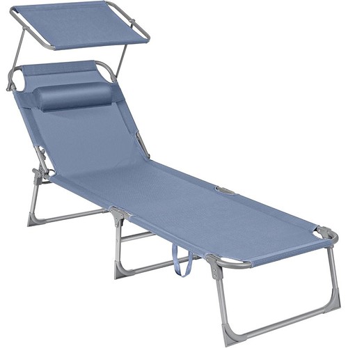 Chaise longue pliable avec