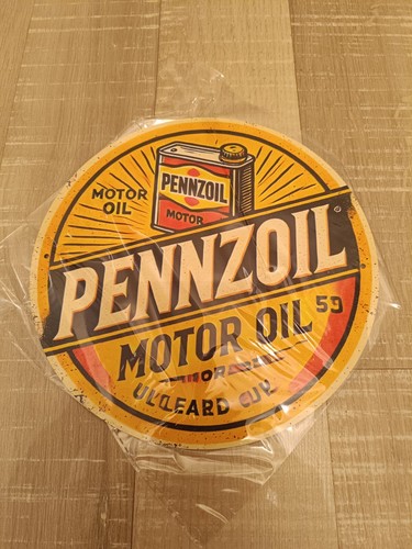 Plaque métal pennzoil - pennzoil, neuve
