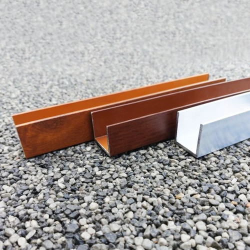 Profil alu angle rail plat - u,