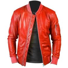 Nouveau Veste Bomber En Cuir