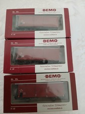 Collection Bemo hom /  3 wagons Rhb GBk -v 5613 /5504/5560