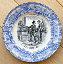 Assiette parlante en faïence