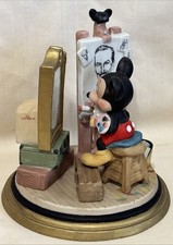 Mickey Mouse and Walt Disney "Self Portrait" Figurine - Sri Lanka Ceramic Figure