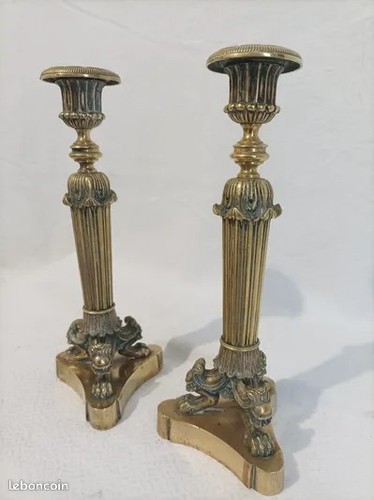Belle paire bougeoirs - paire,
