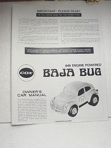Cox baja bug gas powered - baja,