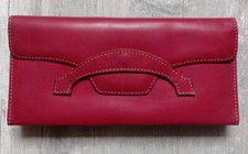 Pochette vintage cuir rouge