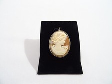 ANCIEN BIJOU PENDENTIF CAMEE MEDAILLON OVAL ARGENT ANCIENT CAMEO PENDANT