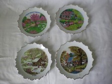 4 assiettes décoratives, les 4 saisons