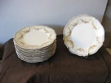 Stunning 10 Limoges William Guerin Porcelain Dessert Plates 1891-1927