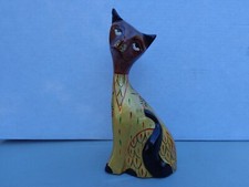 statuette chat en bois