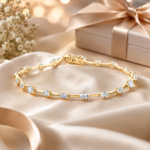 Bracelet chaîne diamant cvd - bracelet,