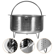1PC Rice Cooker Steamer Basket Stainless Steel Round Steaming Pot Insert with US