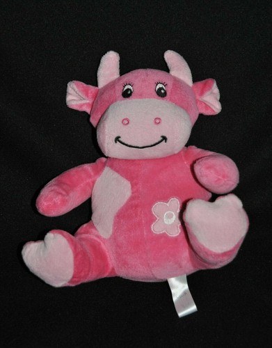 Peluche doudou vache rose - doudou,