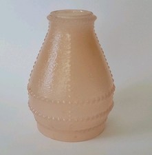 1930's Pink Opaline Glass Fairy Lamp Top Diamond Candle Company Brooklyn NY 