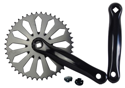 Pédalier cristal noir 44t - noir,
