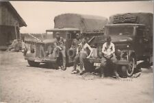 3 x photo, camion diesel avec