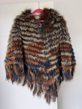 Poncho Fourrure Poils De Lapin