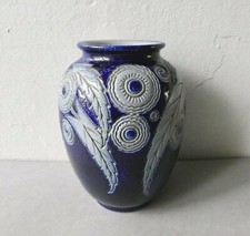 vase en grès émaillé Art Deco, de Betschdorf, Alsace, signé Krumeich et No 549