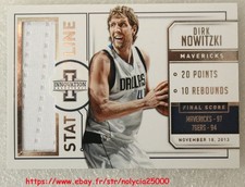 2013-14 Panini Innovation Basketball #10 Stat Line Dirk Nowitzki /175 Jersey HOF