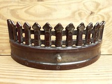 GARDE FRETTE DE CHEMINÉE AMORTISSEUR GRIL À POUSSIÈRE CARNAVAL LUSTRE ÉMAIL IRISÉ ANCIEN..