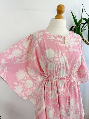 Robe kaftan rose indien - kaftan,