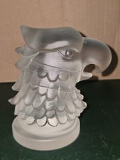kristaluxus cristal de plomb givré figurine aigle presse papier art mexicain