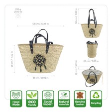 Sac à main artisanal en fibres naturelles de palmier, 100% naturelle. Fait main.