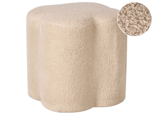 Pouf bouclé forme de - pouf, en
