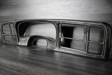 1999 - 2007 GMC Sierra Chevrolet Silverado Tahoe DASH Bezel  Carbon Fiber 2 DIN