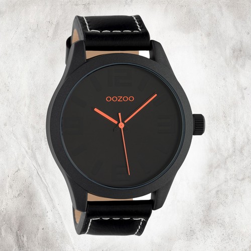 Oozoo cuir montre - montre, hommes